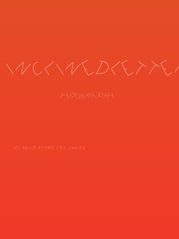 Inclinedletter Poster