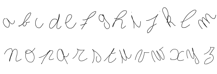 Inclinedletter Font LOWERCASE