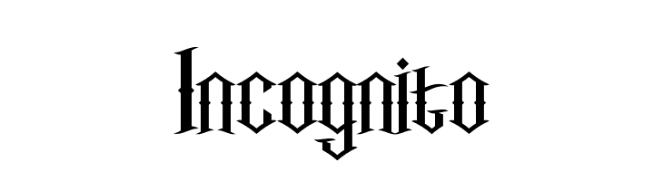 Incognito  font caratteri gratis