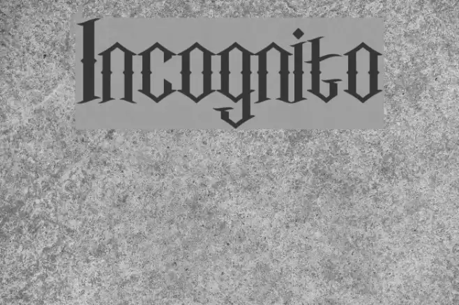 Incognito Font examples