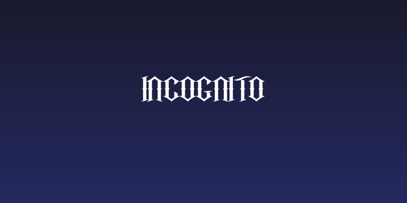 Incognito Social Header