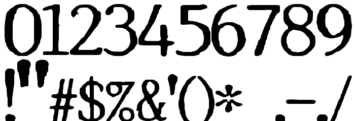 Incognitype Font OTHER CHARS
