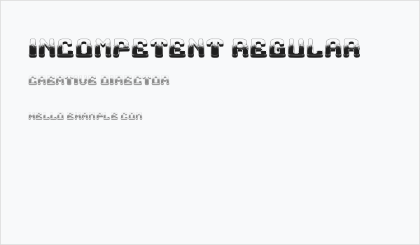 Incompetent Regular Business Card