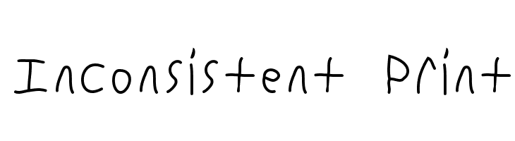 Inconsistent Print  नि: शुल्क फ़ॉन्ट्स डाउनलोड