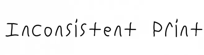 Inconsistent Print  font caratteri gratis