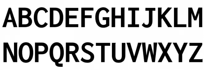 Inconsolata Bold Schriftart Groß