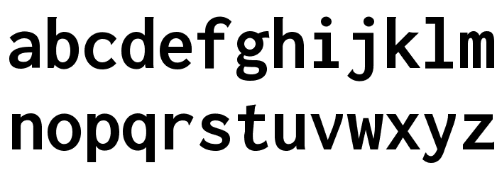 Inconsolata Bold Font LOWERCASE