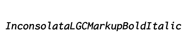Inconsolata LGC Markup Bold Italic  Free Fonts Download