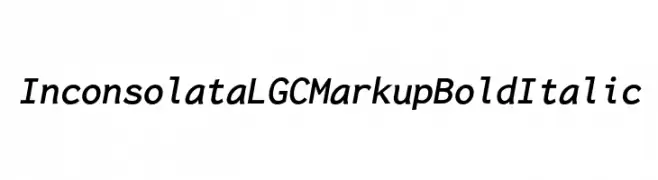 Inconsolata LGC Markup Bold Italic  Frei Schriftart Herunterladen