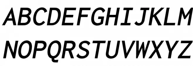 Inconsolata LGC Markup Bold Italic Шрифта ВЕРХНИЙ