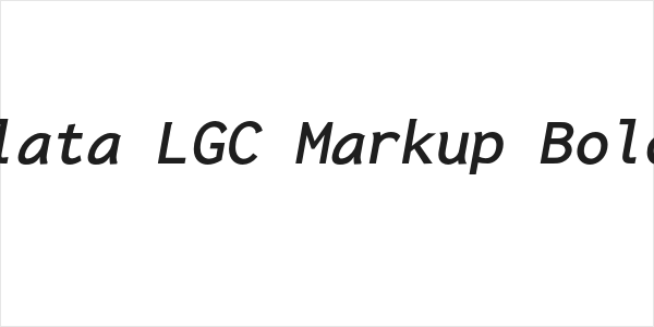 Inconsolata LGC Markup Bold Italic Logo