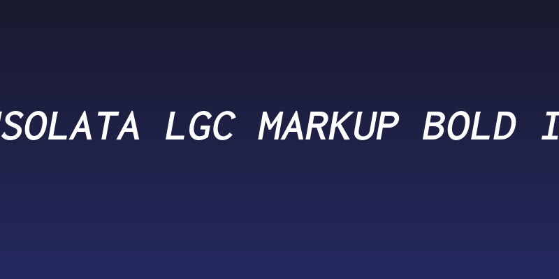 Inconsolata LGC Markup Bold Italic Social Header
