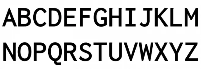 Inconsolata LGC Markup Bold Caratteri MAIUSCOLE