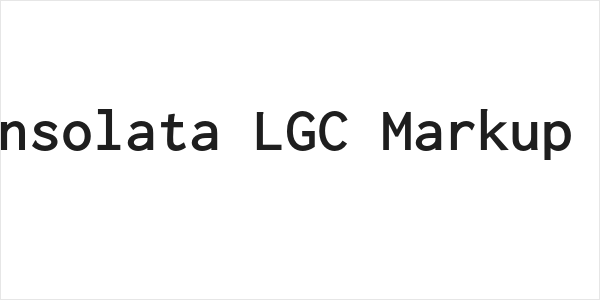Inconsolata LGC Markup Bold Logo