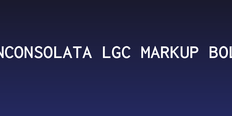 Inconsolata LGC Markup Bold Social Header