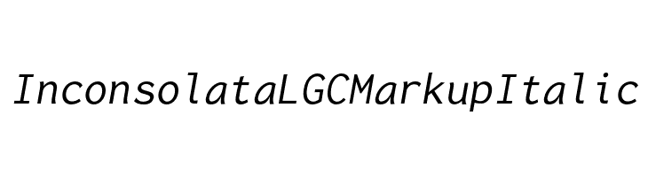 Inconsolata LGC Markup Italic  font caratteri gratis