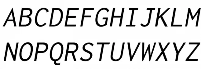 Inconsolata LGC Markup Italic 字体 大写