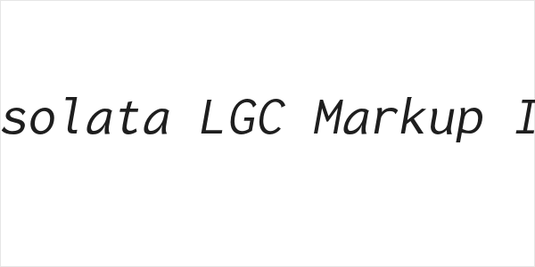 Inconsolata LGC Markup Italic Logo