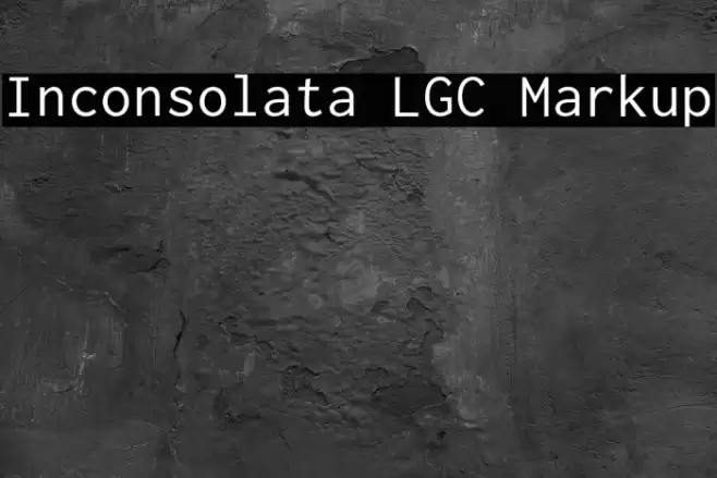 Inconsolata LGC Markup Font examples