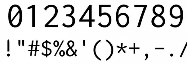 Inconsolata Regular Font OTHER CHARS