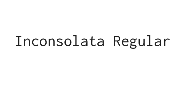 Inconsolata Regular Logo