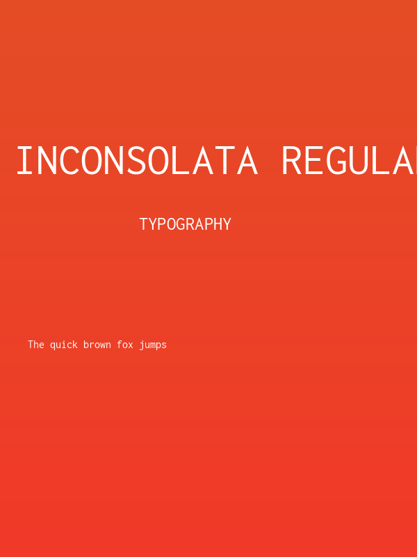 Inconsolata Regular Poster