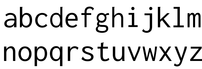 Inconsolata Regular フォント 小文字