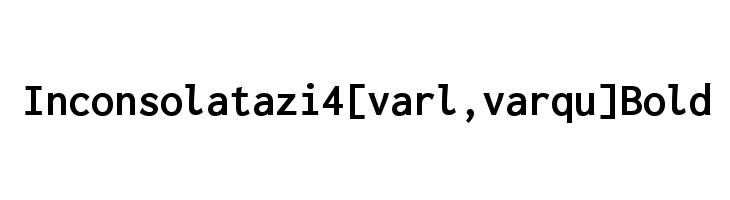 Inconsolata zi4[varl,varqu] Bold  フリーフォントのダウンロード