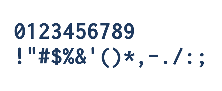 Inconsolata zi4[varl,varqu] Bold Other Characters