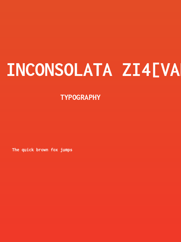 Inconsolata zi4[varl,varqu] Bold Poster