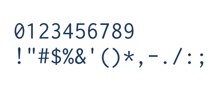Inconsolata zi4[varl,varqu] Regular Other Characters