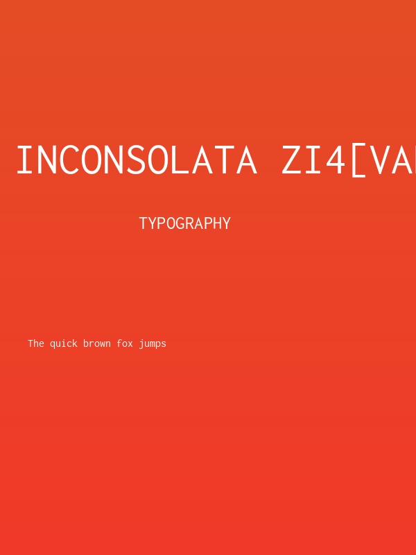 Inconsolata zi4[varl,varqu] Regular Poster