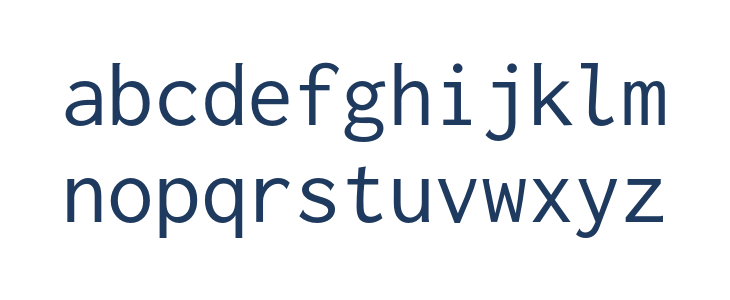 Inconsolata zi4[varl,varqu] Regular Lowercase