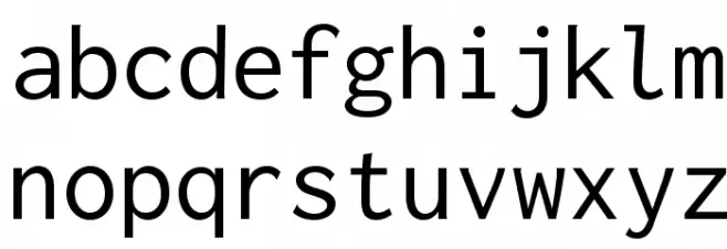 Inconsolata zi4[varl,varqu] Regular Polices MINUSCULES