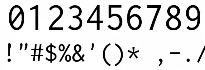 Inconsolata Font OTHER CHARS