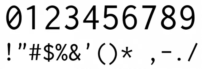 Inconsolata Font OTHER CHARS