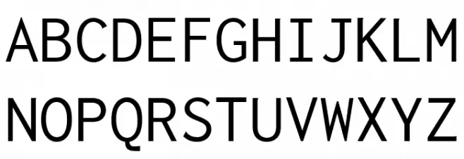 Inconsolata Font Litere mari