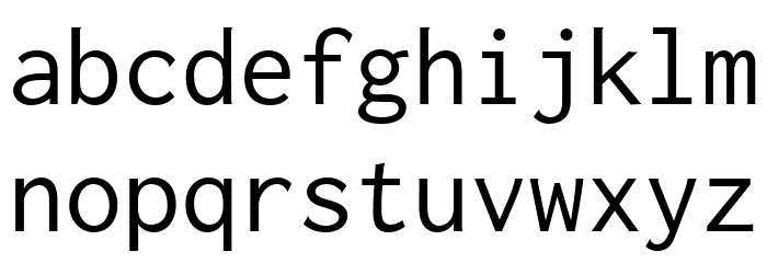 Inconsolata Font LOWERCASE
