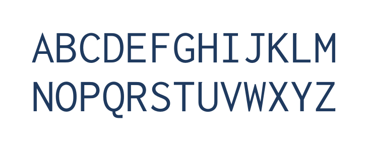 Inconsolata2 Uppercase