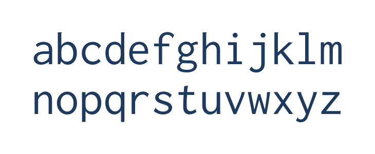 Inconsolata2 Lowercase