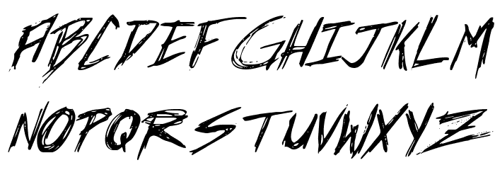Incubus Italic Font LOWERCASE