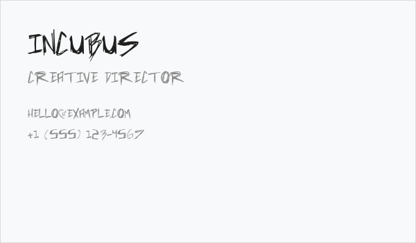 Incubus Business Card