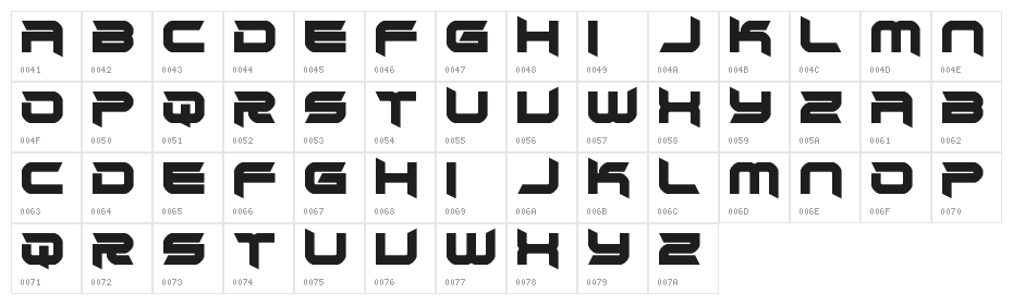 Incurable Prospect Regular Character Map