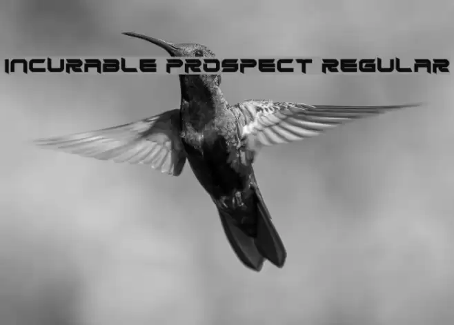 Incurable Prospect Regular Font examples