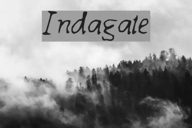 Indagate Font examples