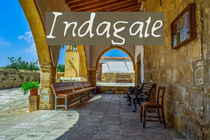 Indagate Font examples
