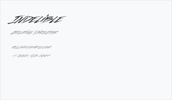 Indelible Business Card
