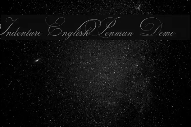 Indenture English Penman Demo Font examples