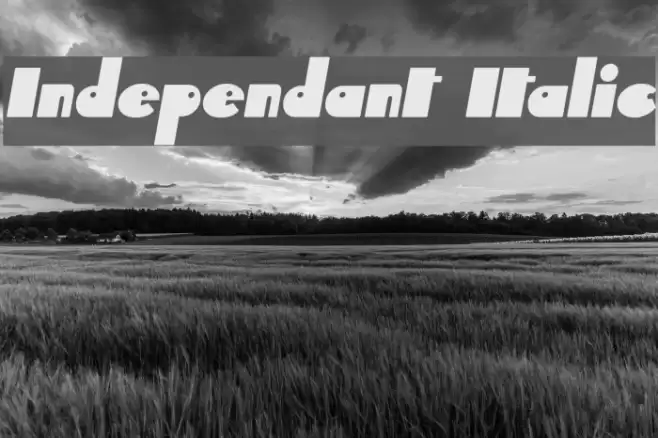Independant Italic Font examples