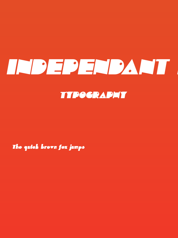 Independant Italic Poster